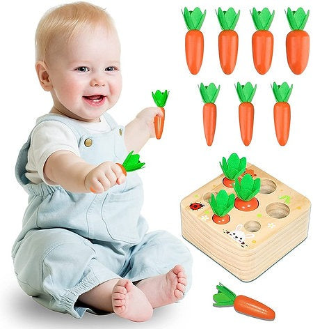 Montessori Wooden Carrot Harvesting Game Toys