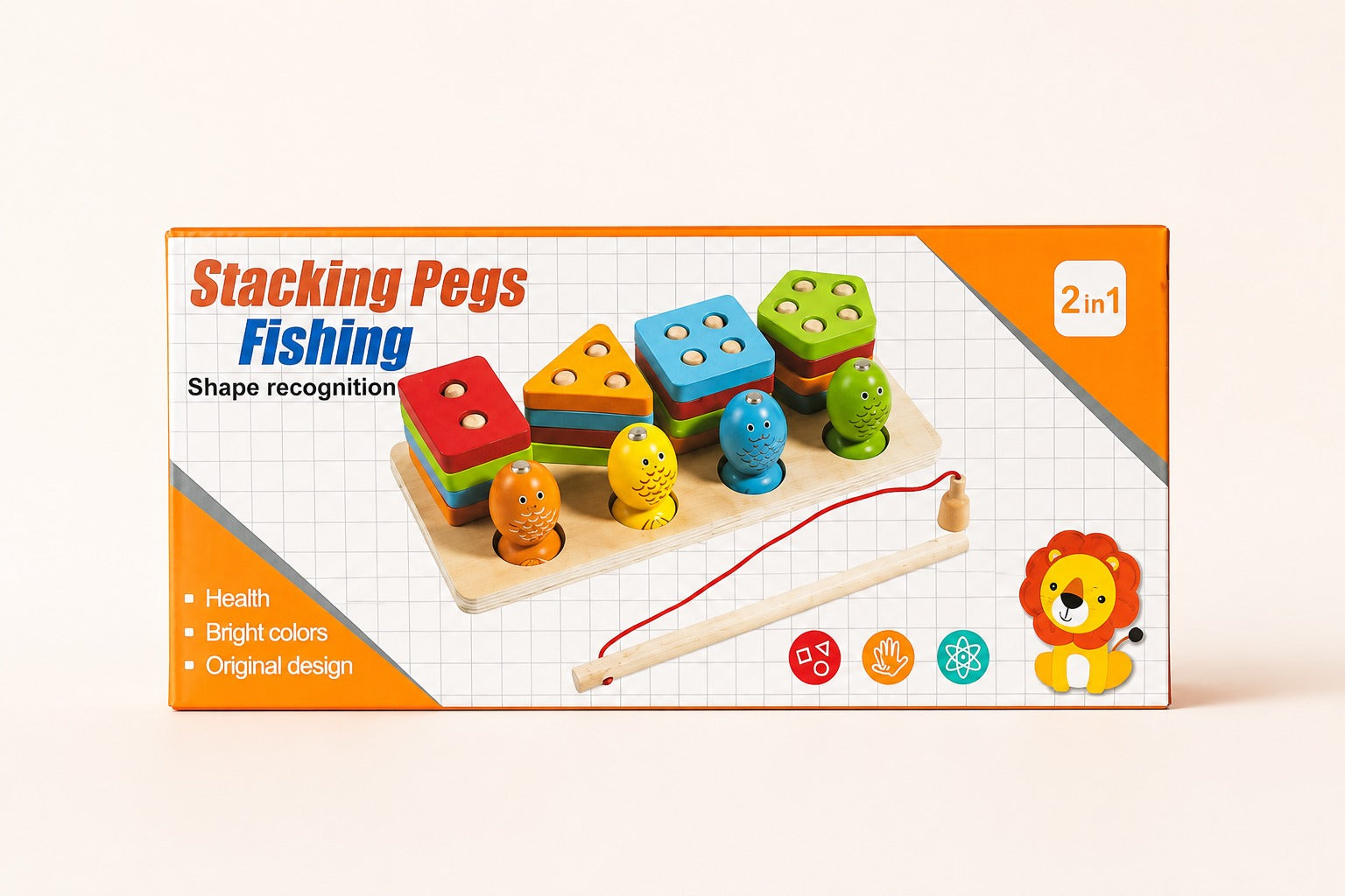 Shape Sorting Board & Wooden Toddler Fishing Toys
