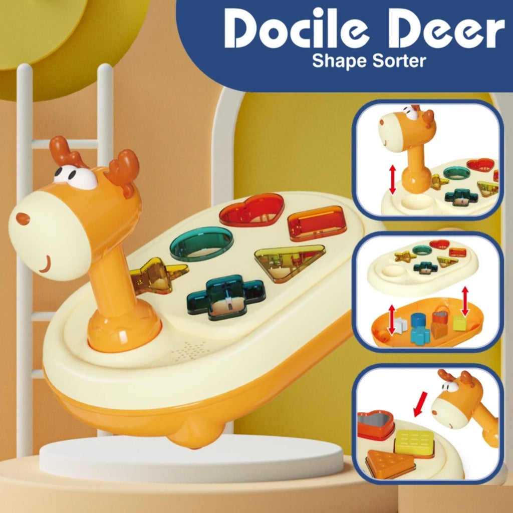 Interactive educational shape sorter toy for babies