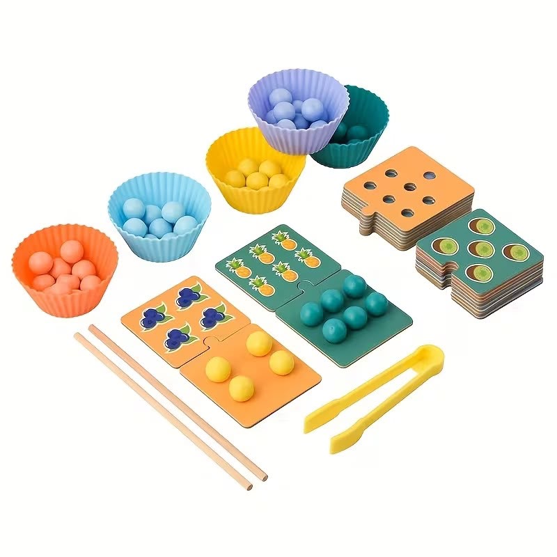 Early Math Skills Fruit Clip Calculation Toy