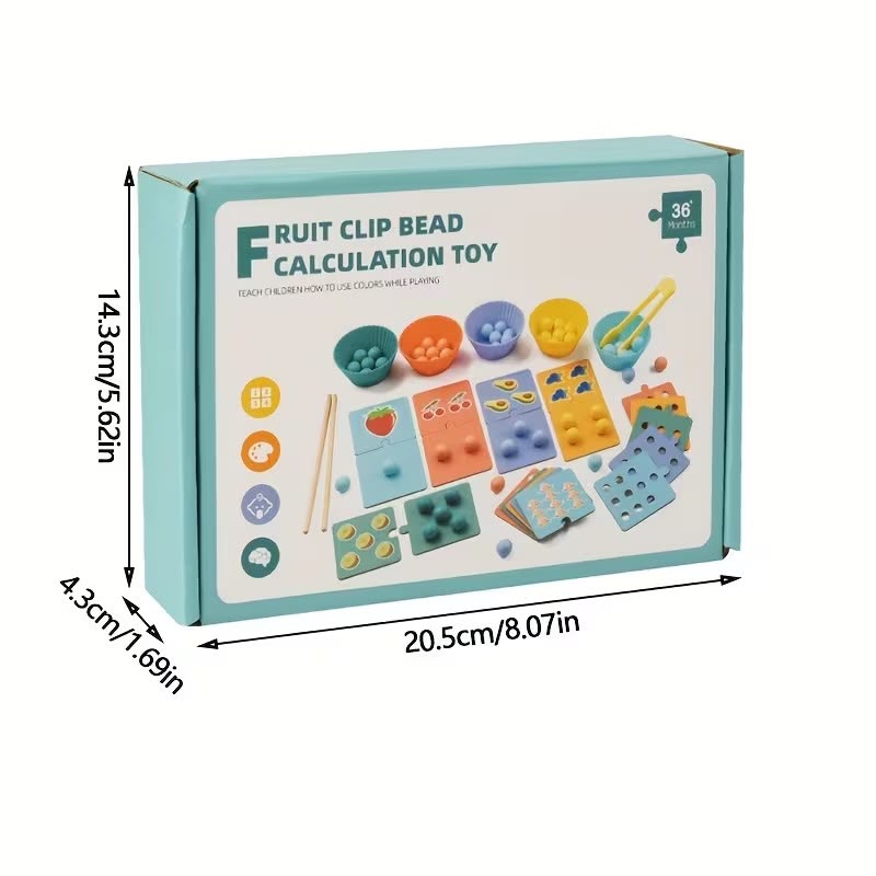 Early Math Skills Fruit Clip Calculation Toy