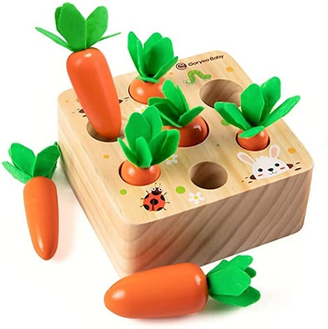Montessori Wooden Carrot Harvesting Game Toys