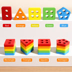 Shape Sorting Board & Wooden Toddler Fishing Toys