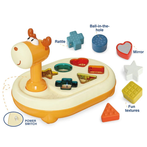 Interactive educational shape sorter toy for babies