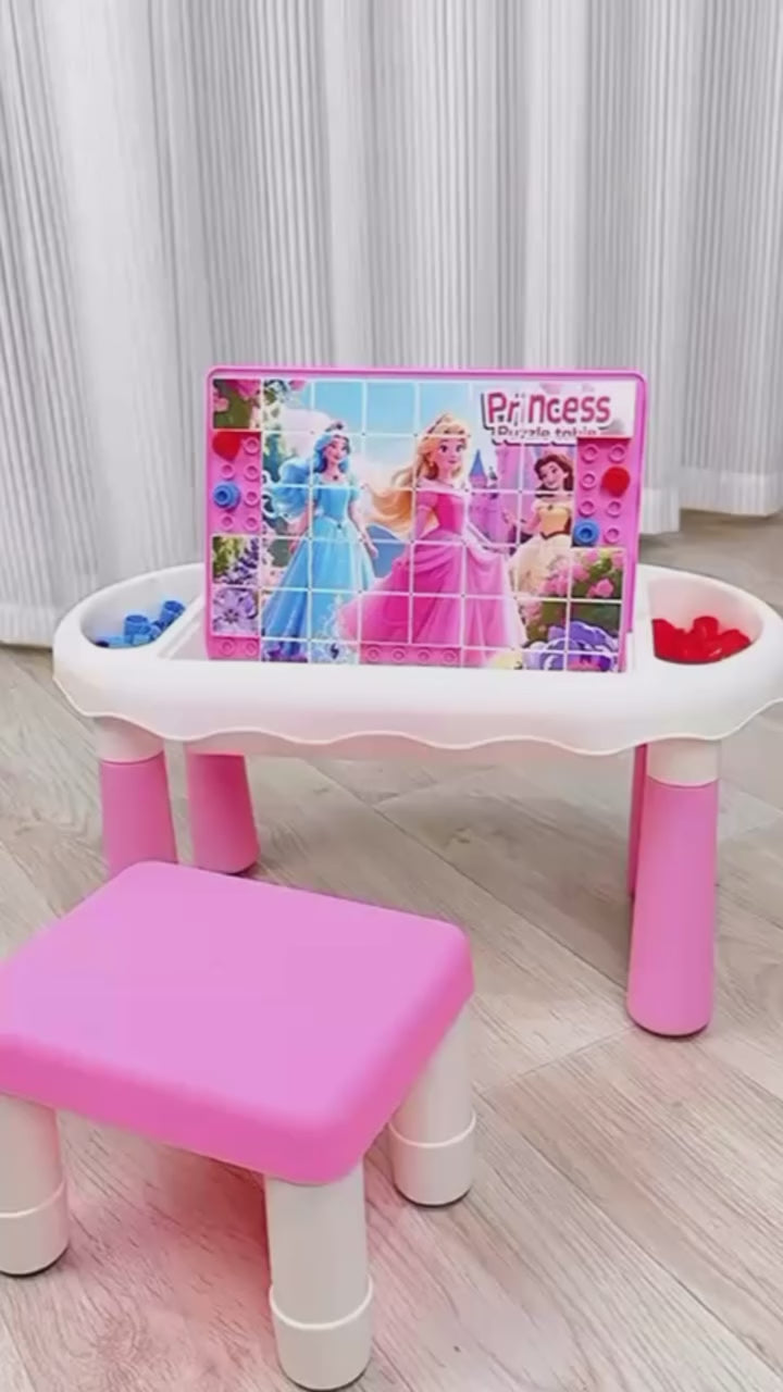 DIY Princess Puzzle Table 6-in-1 activity set