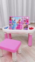 DIY Princess Puzzle Table 6-in-1 activity set